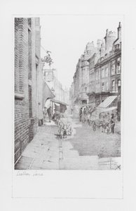 Corsie di Londra: Leather Lane (litografia)