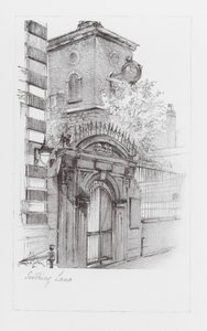 Corsie di Londra: Seething Lane (litografia)