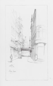 Corsie di Londra: Shoe Lane (litografia) da Alan Stapleton
