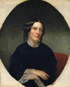 Ritratto di Harriet Beecher Stowe 1811-1896, 1853 da Alanson Fisher