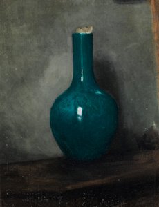 Vaso blu su sfondo grigio, c.1885 da Albert de Belleroche