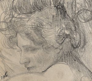 Testa di donna, c.1890 da Albert de Belleroche