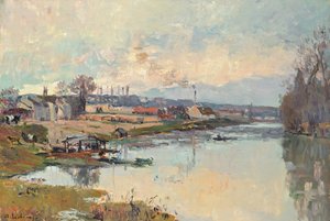 La Senna a Port Marly da Albert Charles Lebourg