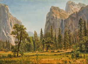 Cascate Bridal Veil, Yosemite Valley, California da Albert Bierstadt