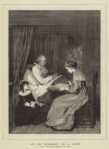 Un vecchio ugonotto da Albert Anker