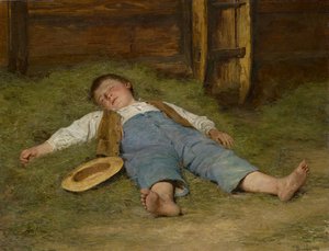 Ragazzo addormentato nel fieno, 1891-97