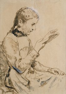 Ragazza che legge da Albert Anker
