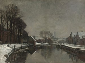 Una città belga in inverno da Albert Baertsoen