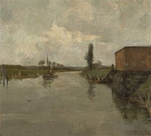 Veduta dei dintorni di Dendermonde da Albert Baertsoen
