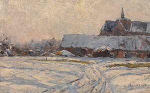 Neve, nel pomeriggio (Villaggio sotto la neve) da Albert Baertsoen