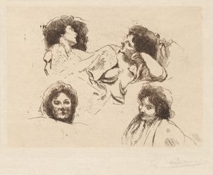 Quattro Teste di Donne: Studio per "L