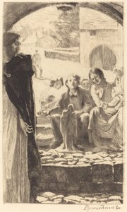 Pierre copia la Vergine dal portale della Chiesa di Marly da Albert Besnard