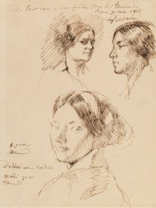 Tre teste di donna ritratte da Albert Besnard