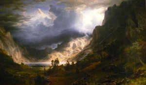 Una tempesta sulle Montagne Rocciose, Monte Rosalie da Albert Bierstadt