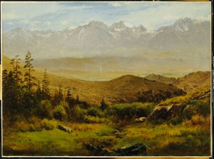 Ai piedi delle Montagne Rocciose da Albert Bierstadt