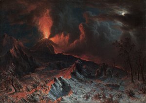 Il Vesuvio a Mezzanotte da Albert Bierstadt
