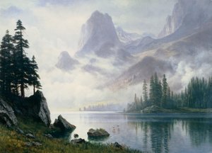 Montagna dalla nebbia da Albert Bierstadt
