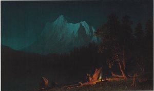 Paesaggio Montuoso al Chiaro di Luna da Albert Bierstadt