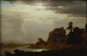 Sulle Sweetwater vicino alla Porta del Diavolo da Albert Bierstadt