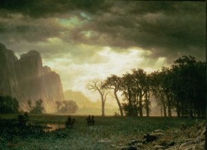 Tempesta in arrivo a Yosemite da Albert Bierstadt
