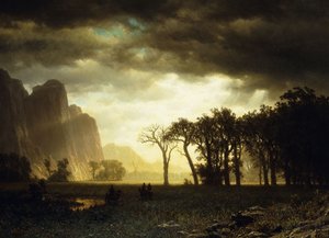 Tempesta passeggera a Yosemite, 1865 da Albert Bierstadt