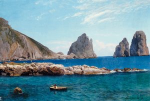 Remare al largo delle rocce da Albert Bierstadt
