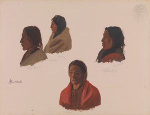 Studi di capi indiani fatti a Fort Laramie, ca. 1859 da Albert Bierstadt