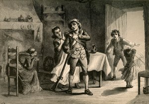 Un Minuteman che si prepara per la guerra, 1877 da Albert Bobbett