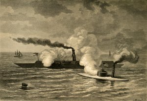 Attacco del Monitor sul Merrimack da Albert Bobbett