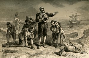 Sbarco dei Pellegrini, 1877 da Albert Bobbett