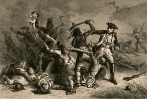 Montcalm cerca di fermare il massacro, 1877 da Albert Bobbett