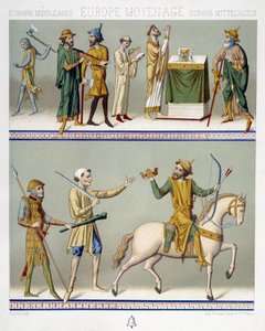 Costumi civili nel Medioevo - in "Il costume storico" di Racinet da Albert Charles August Racinet