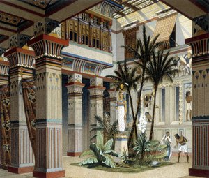 Palazzo egiziano in "Il costume storico" di Racquet 1888