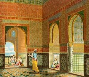 Interno di una dimora di un ricco Moro da Albert Charles August Racinet
