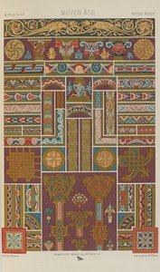 Medioevo, tavola 40 da Ornamento Policromatico: Cento Tavole in Oro, Argento e Colori, 1873 da Albert Charles August Racinet