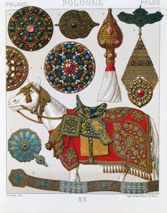 Ornamenti polacchi, cavalleria ussara da Albert Charles August Racinet