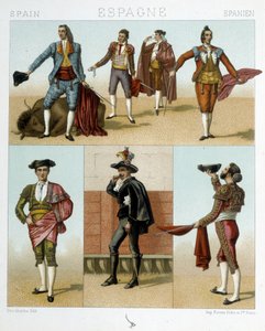 Costume da torero in Spagna - in "Il costume storico" di Racinet da Albert Charles August Racinet