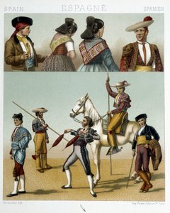 Costume del torero in Spagna - in “Il vecchio e storico costume” di Racinet da Albert Charles August Racinet