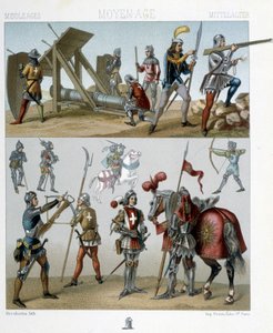 Guerrieri nel XV secolo - in "Il costume storico" di Racinet da Albert Charles August Racinet