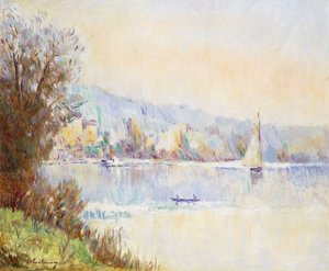 Barche sulla Senna da Albert Charles Lebourg
