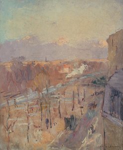 Il viale a Parigi dopo una tempesta da Albert Charles Lebourg
