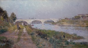 Il ponte sulla Marna a Charenton da Albert Charles Lebourg