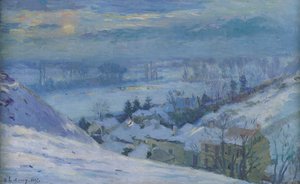Il villaggio di Herblay sotto la neve, 1895
