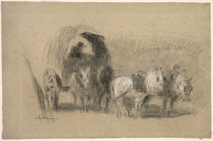 Un Chariot de farinier da Albert Charles Lebourg