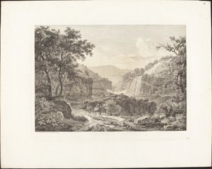 Cascatella di Tivoli, seconda veduta da Albert Christoph Dies