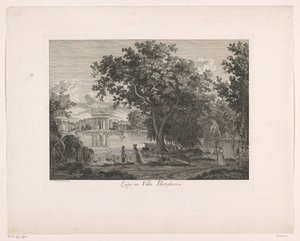 Veduta del lago presso Villa Borghese
