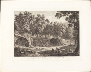 Ruderi esistenti a Tivoli del piano inferiore della villa di Cassio da Albert Christoph Dies