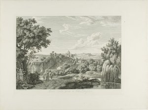 Vista del muro di cinta di Villa Borghese da Albert Christoph Dies