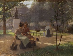 Due giovani ragazze nel parco