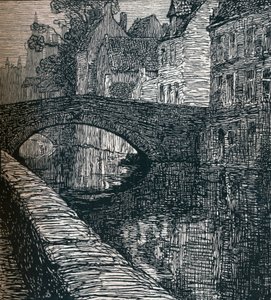 Bruges: Le Quai Vert, 1916-1917 da Albert Delstanche